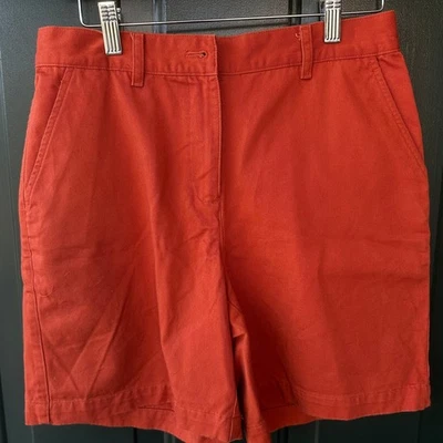 Lauren Ralph Lauren Chino 7" Shorts Sz 4 Rust Orange Cotton Twill Classic Prep - Image 1 of 4