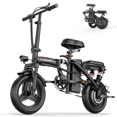 Foldable Electric Bike Peak 1500W 45Miles 30MPH EBikes UL2849 Certified Adult US - Image 1 of 4
