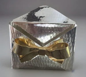 MARIA PERGAY Envelope Gold Bow DESIGN RARE VINTAGE Silver Metal Read - Picture 1 of 14