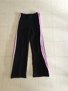 Vintage Arctic Cat Arcticwear Strickhose schwarz mit weißen und lila Streifen M/12-14 - Bild 1 von 7