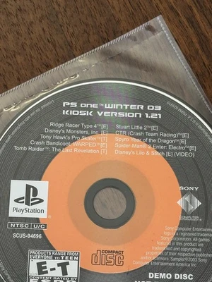 PlayStation 1 PS1 Demo Disc “Not For Resale” Kiosk Winter 03 Version 1.21 Sealed - Image 1 of 3