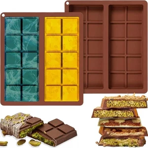 20 Zellen Dubai Schokoladentafelform Silikon Candy Mold Deep Chocolate Bar - Picture 1 of 10