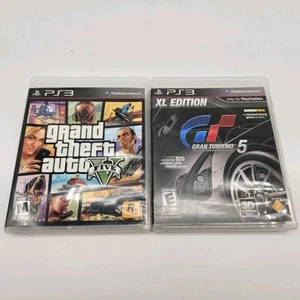 Grand Theft Auto 5 & Grand Turismo 5 XL Edition PlayStation 3 PS3 Game Lot Of 2 - Picture 1 of 4