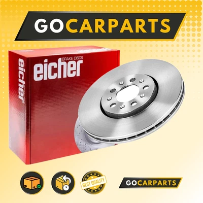 FOR VW Polo 1.8 GTI 230 2016>2017 288 mm Front BRAKE DISCS X2 Vented EICHER - Image 1 of 4