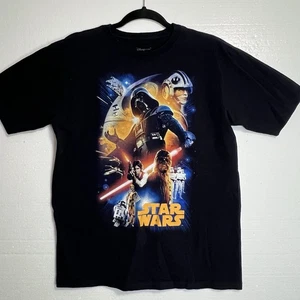 Star Wars schwarzes Shirt Medium Grafik Disney Store kurzärmliges klassisches T-Shirt - Bild 1 von 14