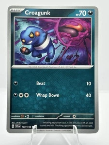 Croagunk 130/198 Sv01: Scarlet & Violet Base Set Regular TCG Pokémon Card - Picture 1 of 2