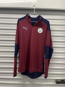 Herren Puma Manchester City 2020 Pre Match Training Quarter Zip Top Pullover Gr. L - Bild 1 von 8