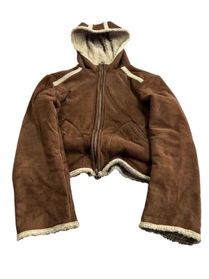 VTG STREETWEAR IF WAS SIX NINE TYPE CROPPED Fishbone FUR JACKET - Image 1 of 4