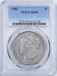 1901 $1 Morgan Silver Dollar XF45 PCGS 54142258 - Picture 1 of 4