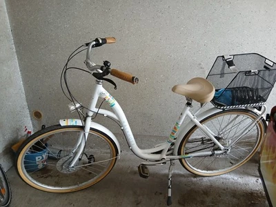 Damen Fahrrad 26 Zoll, Citybike, Weiß Türkis - Bild 1 von 4