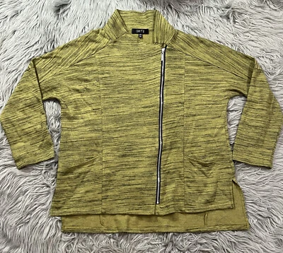 Comfy USA Brentwood Jacket Coat Sz XS Textured Asymmetric Artsy Knit Marled - Image 1 of 4