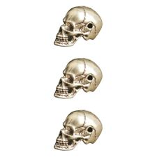 3 Pieces Brass Skull Charm for Key Ring DIY Keyring Hanging Decor