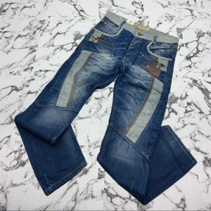 Herren Cipo & Baxx C1112 Mode mittelblau | Vintage Denim Hose Neu mit Etikett - Bild 1 von 7