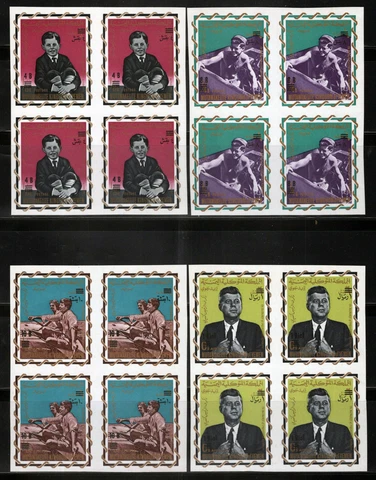 ZAYIX Yemen 207 B-210 B MNH Imperf Block John F. Kennedy Politician 121722S174 Cover