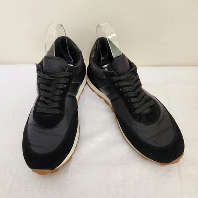 Urban Sport by J Slides Sneaker Womens 8 Black Athletic Low Top Suede Trim Shoes - Image 1 of 4