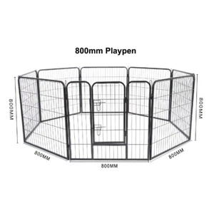 Petset 8 Panel Heavy Duty Metal Pet Dog Playpen Puppy Pen Fence Enclosure 80cm - Picture 1 of 7