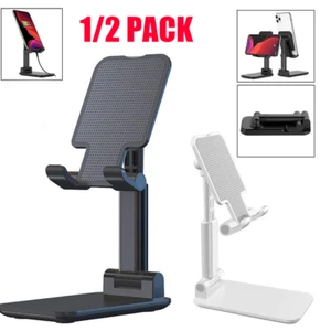 2PK Adjustable Phone Tablet Stand Desktop Holder Mount Phone For iPad iPhone USA - Picture 1 of 23