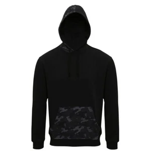 Asquith & Fox Sudadera Con Capucha Camuflada Para Hombre Sudadera Capucha Negra - Imagen 1 de 7