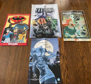 2018 DCU DC ComicsPoster Lot Titans Superman Batman Super Sons Cat woman Xebel - Picture 1 of 6