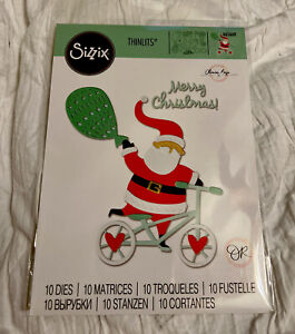 Sizzix Thinlits Metal Die Cut Tool Santa's Bike 665669 10 Dies