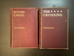 2 Antique HC Books by Winston Churchill - Richard Carvel, The Crossing - Picture 1 of 21