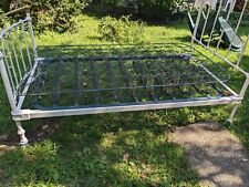 Antique Wrought Iron Bed Frame & Mattress Support (84" L; 43" W' 43"H)