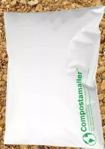9" x 12" 230 x 305mm Compostamailer™ Compostable Mailing Bag – White – 40mu - Picture 1 of 2