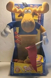 Adventures of Rocky & Bullwinkle Talking Bullwinkle Plush Wossamotta University - Picture 1 of 4
