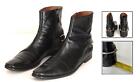 GUCCI Tom Ford Black Leather Zip Up Horse bit Chelsea Ankle Boots US12D / IT11.5