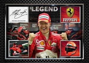 Michael Schumacker - Formula 1 - CIMELI STAMPA FOTOGRAFICA ORIGINALE A4 firmata - Foto 1 di 4