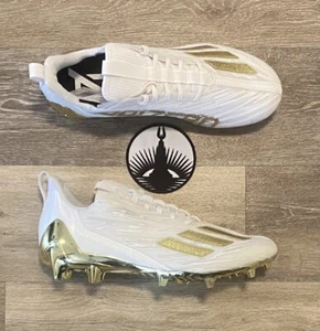 Botines de fútbol Adidas Adizero 'blanco metálico dorado' GX5122 para hombre talla 10 - Imagen 1 de 12