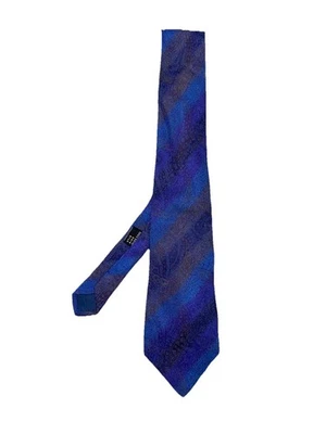 GIANNI VERSACE HECHO EN ITALIA. CORBATA HOMBRE PAISLEY AZUL CON SEDA A RAYAS EX CON Foto 1 de 4