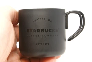 (2) Starbucks Edelstahl matt schwarz Espressotassen 3 Oz Demitasse 2017 Camp - Bild 1 von 5