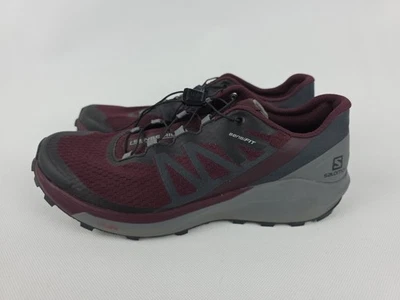 SALOMON Sense Ride 4 Womens Size 9 Trail Sneakers Shoes 413053 Burgundy - Image 1 of 4