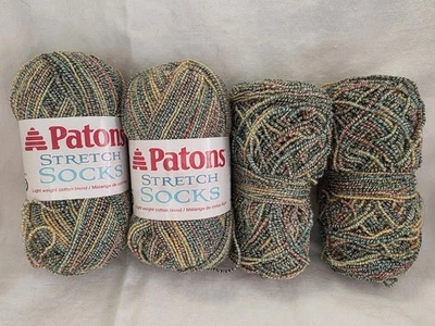 Calcetines elásticos Patons hilo, lote de 3+, 50g cada uno, color oliva Foto 1 de 4