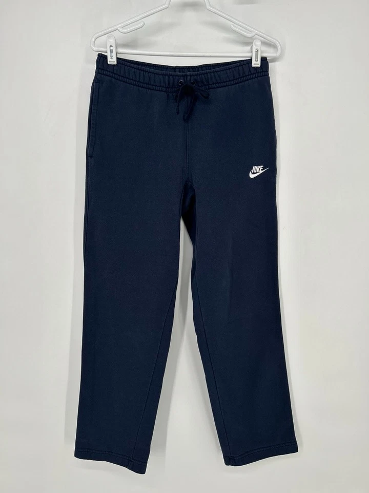 Pantalones Nike Para Hombre Pequeños Azul Club Polar Dobladillo Abierto Pantalones de Sudadera Ropa Deportiva Foto 1 de 4