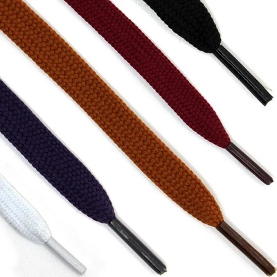 Coloured Flat Shoe Laces – 3 Lengths, 5 Colours, Durable & Washable - Image 1 of 2