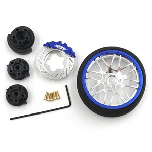 Yeah Racing Alu. Transmitter Steering Wheel Blue Type B For Futaba KO Sanwa NB4 - Picture 1 of 3