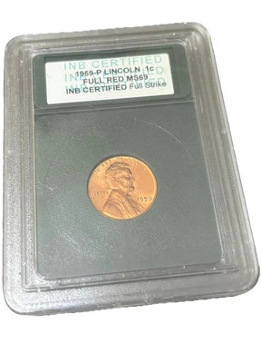 1959-P  1C RD (Proof) Lincoln Cent- FULL STRIKE - Image 1 of 3