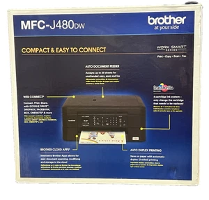 Brother Work Smart Series Print - Copy - Scan - Fax MFC-J480DW Color Inkjet - Picture 1 of 10