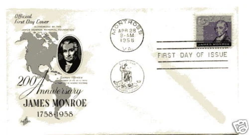 1105 James Monroe Artcraft  FDC - Image 1 of 1