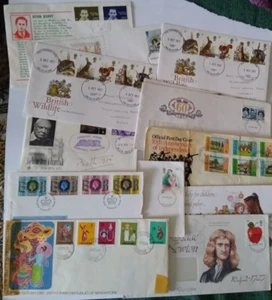 Stamps 13 First day covers envelopes UK Singapore Swaziland Ireland - Picture 1 of 1