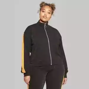 Wild Fable Full Zip Track Jacket Black Shimmer Juniors Plus Size XXL - Picture 1 of 6