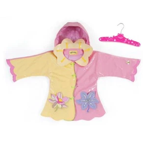 Kidorable Waterproof Raincoat Children Girls Rain Mac Coat Lotus Flower 92-98cm - Picture 1 of 2