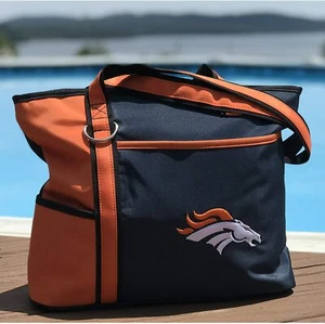 Bolso de Mano de Fútbol Americano Denver Broncos NFL Bordado con Logotipo Totalmente Nuevo - Imagen 1 de 2