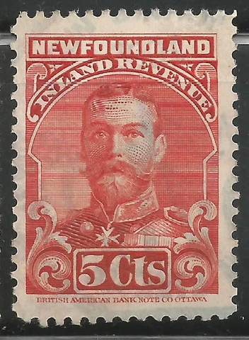 Canada Revenue - Newfoundland - Van Dam no NFR16a - perf 11 - used Cover