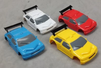 HO Slot Car Body - Life Like - Euro Rally Body Lot of 4 - Red, White, Blue, Yell - Image 1 of 4