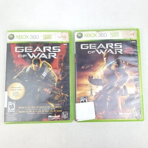 Xbox 360 Gears of War & Gears of War 2 Complete with Manuals, POLISHED DISCS - Picture 1 of 7