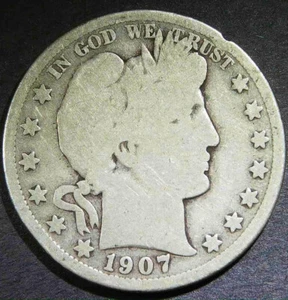 1907-D 50C Barber Half Dollar Good #320 - Picture 1 of 2