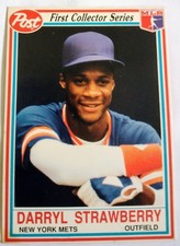 1990 Post Cereal Darryl Strawberry #10 New York Mets Baseball Card 